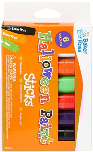 Baker Ross FX126 Poster Halloween-6er Pack, Malstifte, Plakat Stifte, Malen für Kinder
