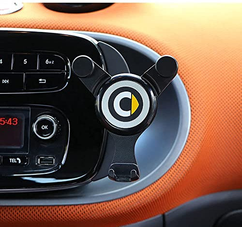 URYYRIT Supporto Cellulare per Auto, Cornice Navigazione GPS, per Smart 450 451 453 Fortwo Forfour, Staffa a gravità, Regolabile a 360° per Una visibilità Ottimale, Accessori Decorativi,Theradio