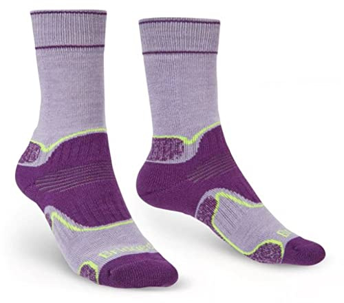 Bridgedale HIKE Midweight Merino Performance Boot Original-Women's- Large-Lilac/Purple
