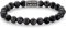Rebel & Rose Unisex-Armband 925er Silber Farbstein M Schwarz 32023346