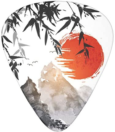 Japanische Bambus Sun Gitarre Pick 12 Stücke Gitarre Zubehör Gitarre Pickup Geeignet Für Gitarre Yukriri Und Andere