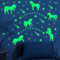 Einhorn Leuchtender Wandaufkleber, Einhorn Leuchtsticker Wandtattoo, Leuchtsterne Selbstklebend für Kinderzimmer Mädchen Babyzimmer Deko, Leuchtsticker Einhorn Wandsticker Dekorative Aufkleber