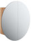 vidaXL Armoire de Salle de Bain Miroir Rond et LED Armoire de Rangement Meuble-lavabo de Toilette Maison Intérieur Chêne 40x40x17,5 cm