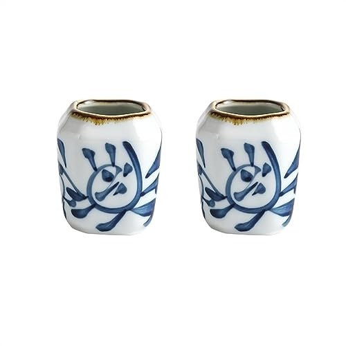 Pitina de dientes 2 piezas de soporte for palillos de dientes, tarro pequeño creativo de cerámica for mesa de comedor, tarro de almacenamiento for palillos de dientes, mini caja bonita for palillos de