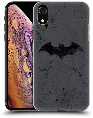 Head Case Designs Officially Licensed Batman DC Comics Logo Distressed Hush Hard Back Case Compatible With Apple iPhone XR