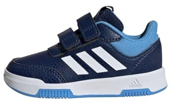 adidas Garçon Unisex Kinder Tensaur Hook and Loop Shoes Chaussures de Course, Dark Blue/Cloud White/Blue Burst, 23 EU