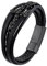 Supcare Magnetarmband Herren Armbänder für Herren Text Geflochtenes Lederarmband mit Rosenkreuz Schwarz Magnetverschluss Edelstahl Festival Armband Armreif Bracelets Leather Schmuck für Ehemann