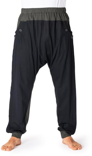 PANASIAM Baggy Pants Chill Fit Ch04, Black Gray, XL
