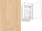 Premium-Ambiente BCB581 Hängeschrank 1-türig 2 Fachböden 72cm hoch Softclosing eingelassener Griff Montageschiene inkl. EURODEKOR® (Breite 60cm - Anschlag rechts, 21 Mandal Ahorn Natur)