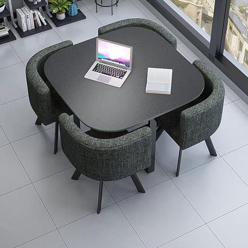 Verhandlungstisch-Stühle-Set, runder Büro-Empfangstisch und Konferenztisch-Set, Couchtisch-Set for 4 Personen, 5-teiliges Esszimmer-Set, for Empfangstisch- und Stuhl-Kombination, for Küche, Esszimmer