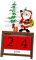Duiaynke Weihnachtskalender aus Holz, Basteln, Adventskalender für Urlaub, Büro, Party, Zuhause, Ornamente (Weihnachtsmann)