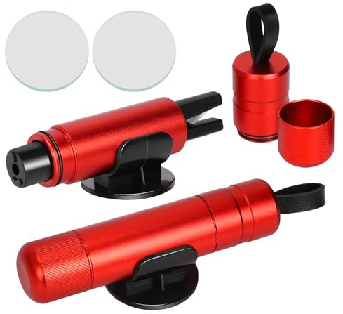 Desoto Notfallhammer fürs Auto, 2er Set Nothammer mit Gurtschneider & gehärteten Spitzen Notfall Hammer, Car Safety Hammer Fensterbrecher Notfall Werkzeug Autozubehör Sicherheitshammer fürs Auto Bus