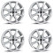 4x Borbet Felgen LV4 5.5x14 ET43 4x108 crystal silver kompatibel mit Ford Fiesta Focus Fusion KA Mondeo Puma