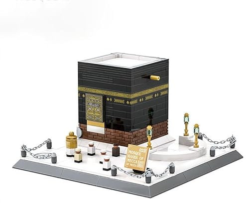 Yunigzmy Technik Architecture Modellbausatz, 446 Teile Mosque Kaaba of Mecca-Bausteinmodell, Klemmbausteine MOC Mini Bausatz Bauspielzeug, Nicht Kompatibel mit Großen Marken