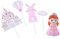Prince Cake Toppers Princess Cake Toper Castle Kuchen Dekoration Personalisierter Cupcake Topper für Babypartyzubehör 5pcs