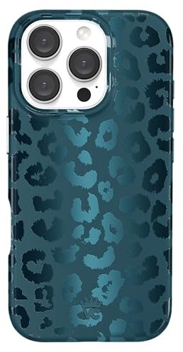 VELVET CAVIAR for iPhone 16 Pro Case - Compatible with MagSafe [10ft Drop Tested] - Metallic Navy Blue Leopard