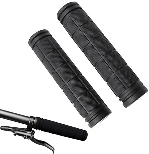 1 Paar 120mm Fahrradgriffe Griffe, Lenkergriffe Ergonomisch Schwarz Rutschfester Weichem Gummi, Fahrradlenker Griffe 30 mm, für MTB, Rennrad, Trekking Bike, Cityrad, BMX