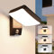 YindaLux 18W Aussenlampe mit Bewegungsmelder, LED Wandleuchte Ausse/Innen, IP65 Wasserdichte Außenleuchte mit 350° Schwenkbar Panel, 3000K 4000K 6000K Außenlampe für Garten Terrasse Hof, Schwarz