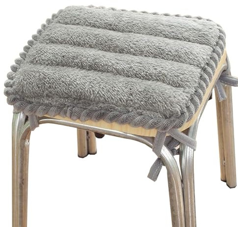 ILiemao Sitzkissen Quadrat, Weiche rutschfeste Sitzauflage, Stuhlkissen für Meisten Stühle, Quadrat Stuhlhocker, Kissen für Garten, Büro, Schule, Terrasse, Bistro(D5,25x25)