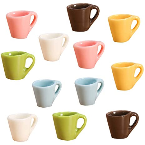 DRESSOOS Mini Tazas Decorativas En 6 para Casa De Muñecas Accesorios En Miniatura.