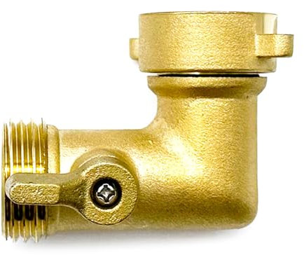 X-Institute Conector Grifo En Ángulo 2 En 1 Adaptador Manguera Latón Giratorio 3/4 Reemplazo Conveniente del Agua Conector Grifo para Exteriores