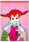 KUSTOM ART Wandbild Serie Karikaturen Figuren Pippi Langstrumpf Vintage-Stil Holzdruck 30 x 21 cm