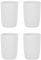 Topsky Lot de 4 gobelets Ã brosse Ã dents pour enfants, en plastique, pour adultes, adolescents et enfants (280 ml, blanc)