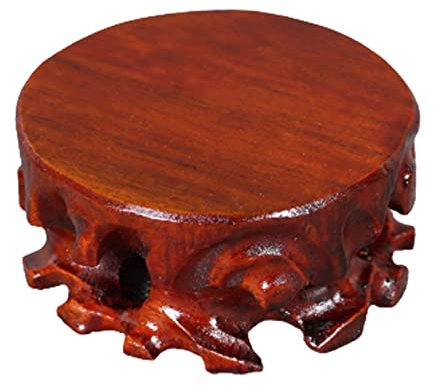 Bonsai Display Stand Wooden Teapot Base Tea Set Rack Teapot Display Stand Pot Pad Accessories Potted Base Indoor Plant Stand (Brass-Small)