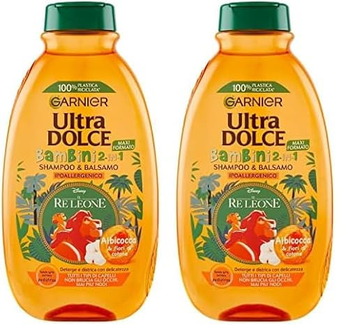 Garnier 2-in-1 Shampoo für Kinder, Aprikose/Baumwollblüte, 300 ml (2er Pack)