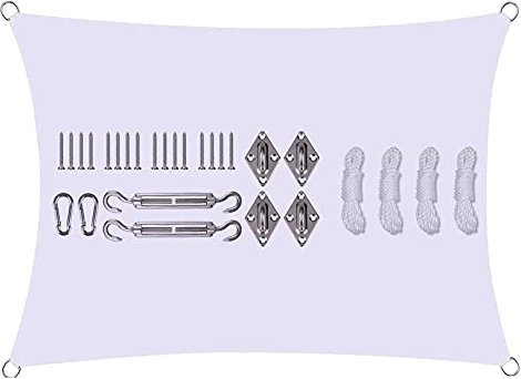 Tenda avvolgibile avvolgibile retrattile a forma di U, copertura per pergola, con kit di montaggio, colore marrone (dimensioni: )