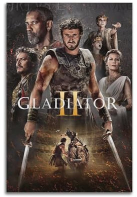 VZRSQZK Filmposter Gladiator 2, dekoratives Gemälde, Leinwand, Wandposter und Kunstdruck, moderne Familienschlafzimmer-Dekoration, Poster, 20 x 30 cm