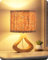 EDISHINE Nachttischlampe Holz, Tischleuchte mit Lampenschirm in Rindenoptik und Holzsockel in Flaschenform, E27 Fassung inkl. LED-Birne, 34 cm, Boho Tischlampe für Wohnzimmer, TV-Schrank, Korkbraun