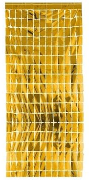 LP Divertissements Lot de 12 - Rideau de Porte Aluminium Or 2x1m