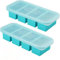 2-Pack Souper Cubes 1 Cup/250 mL Silicone Freezer Tray with Lids, Perfect for Storing Soup, Broth, Sauces, Batch Cooking and More, Oven-Safe Silicone Freezer Moulds(Blue)