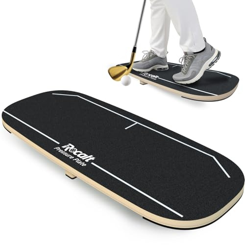 Rocalt Golf Pressure Plate, Golf Weight Shift Balance Board for Outdoor Practice, Golf Swing Training Aid for Chipping and Hitting, Golf Training Equipment, Improving Swing Speed & Consistency