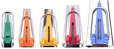 Jkjlorey 5Pcs Sewing Accessories Set Patchwork Tools 6/9/12/18/25 mm Bias Binding Tape Maker
