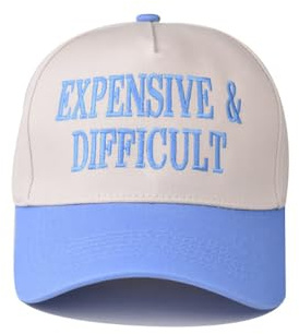 Difficult Bestickte Basecap Klassische Vintage Baumwolle Kappe Neutral Baseball Cap Outdoor Cap