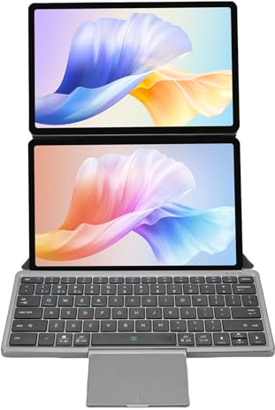 Luocute Double Touchscreen Laptop, 10.95 Inch 16GB RAM 1TB SSD Double Screen with Touchpad Keyboard Magnetic Stand Leather Case for 11, Portable Dual Monitor (GB Plug)