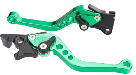 1 Paar Motorrad Bremshebel Für Yamaha XJ6 Diversion 2009-2012, Motorrad Kupplungshebel Verstellbarer CNC Aluminium Bremshebel Lenker Kupplungsbremshebel,Green