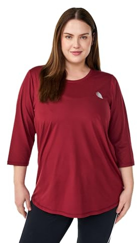 Zizzi Active Sportshirt Damen große Größen - 3/4 Arm, Rundhals, locker | Funktionsshirt aus 88% Polyester und 12% Elastan, elastisch und atmungsaktiv, ideal für Training, Yoga und Alltag