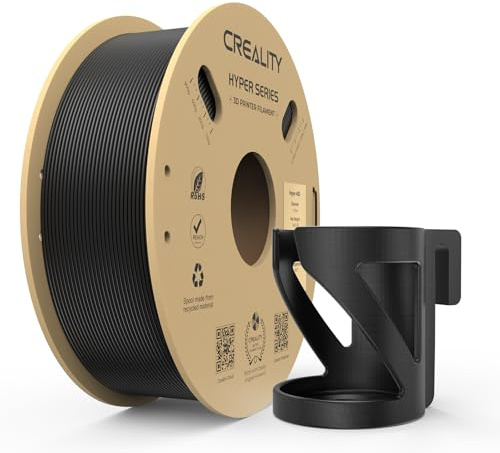 Creality Hyper ABS Filament,ABS Filament 1,75 mm, hohe Schlagzähigkeit & Temperaturbeständigkeit, Druckgeschwindigkeit bis 350 mm/s, kompatibel mit den meisten Creality 3D-Druckern, Schwarz