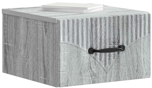 vidaXL Wandmontierter Nachttisch Graues Sonoma 34,5 x 33 x 20 cm, Schlafzimmermöbel, rechteckiger Nachttisch, praktischer Stauraum, platzsparender Tisch, idealer Organizer