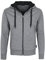 HAKRO Jacke mit Kapuze Bonded - 455 - grau meliert/tinte - Größe: S