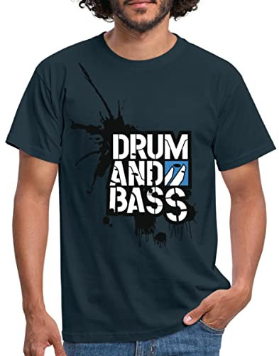 Spreadshirt Drum and Bass Männer T-Shirt, M, Navy