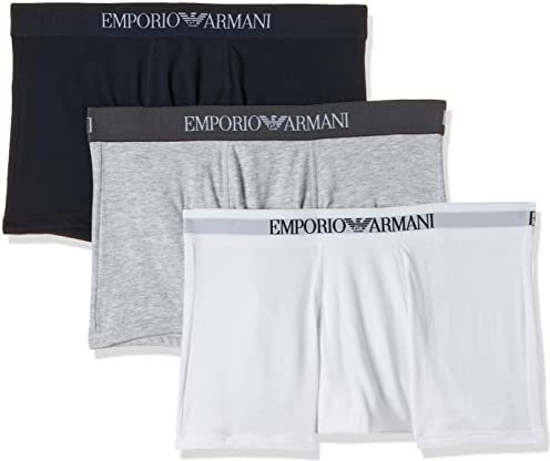 Emporio Armani Herren 3-pack Boxer Pure Cotton Underwear, Bco/Greymel/Marine, L EU