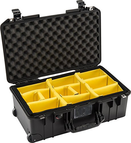 Peli 1535 Air Leichter Schützender Trolley für Kamera- und Fotografieequipment, Wasser- und Staubdicht, 27L Volumen, Mit Gepolstertem Einteiler, Farbe: Schwarz