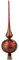 'IMP' Christbaumspitze Ornament (rot/Bordeaux/Gold mit Glitzer FDT01) Glas 35cm // Baumschmuck Weihnachtsbaumspitze Baumspitze Weihnachtsbaum