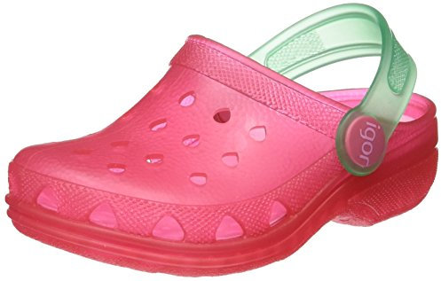 IGOR Poppy, Sabot Unisex-Bambini, Rosa Traslucido Fucsia, 25 EU