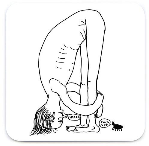 David Shrigley – Sous-verre humoristique « Hello Ant » – Petite idée de cadeau pour lui, elle, anniversaire d'amis – Cadeau de pendaison de crémaillère – Cadeau amusant pour femme et homme – Vendu par