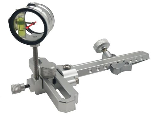 ZSHJG Bogenschießen Compoundbogen Sight Aluminiumlegierung Bogen Visiere Mit 4X / 6X / 8X Zielfernro (Silber, 1.0/8x Lens)
